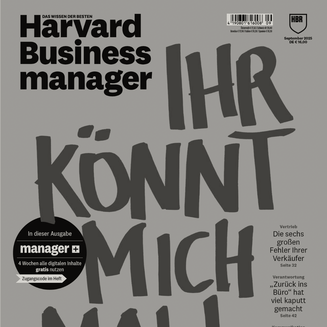 Harvard Business Manager Cover Medien